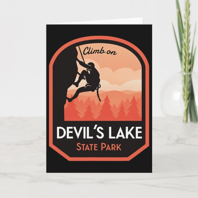 Devils Lake State Park Rock Climbing  Card (Front)