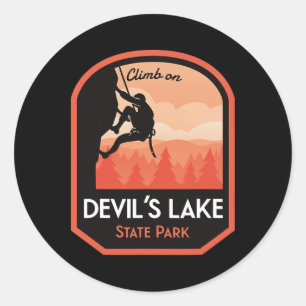 Devils Lake State Park Rock Climbing  Classic Round Sticker