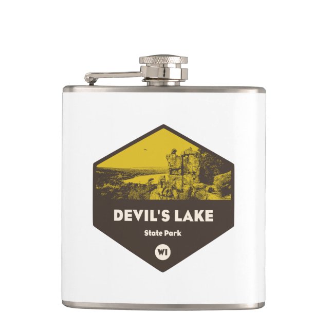Devil's Lake State Park Wisconsin Hip Flask (Front)