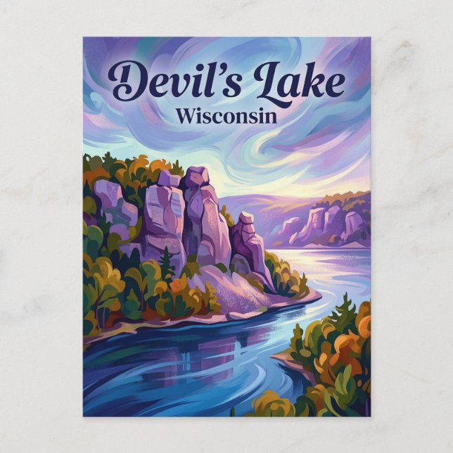 Devil's Lake Wisconsin Postcard (Front)