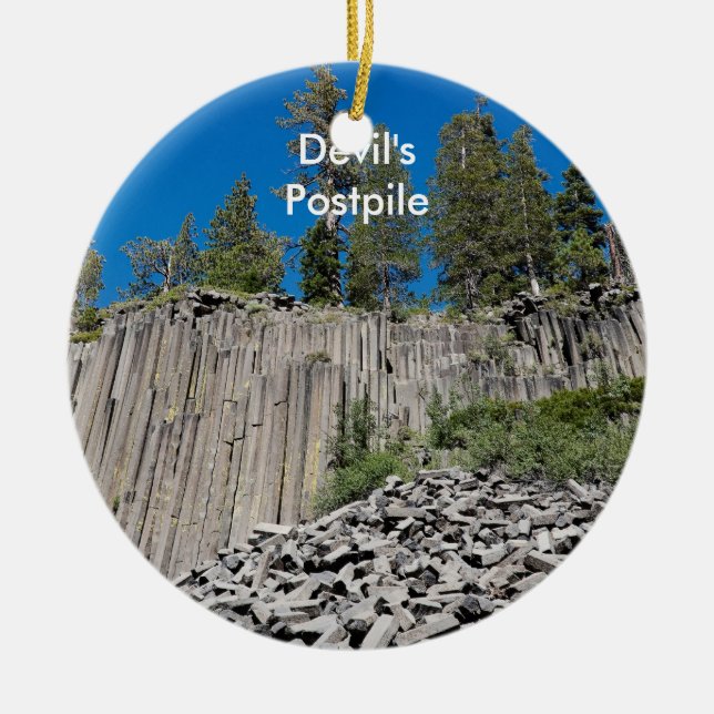 Devil's Postpile Ceramic Ornament (Front)