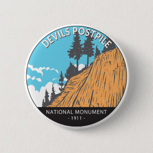 Devils Postpile National Monument Vintage  2 Inch Round Button