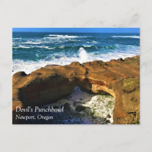 Devil's Punchbowl, Newport, Oregon Postcard