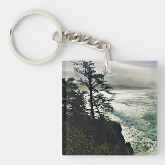 Devil's Punchbowl State Park, Newport, Oregon Keychain (Front)