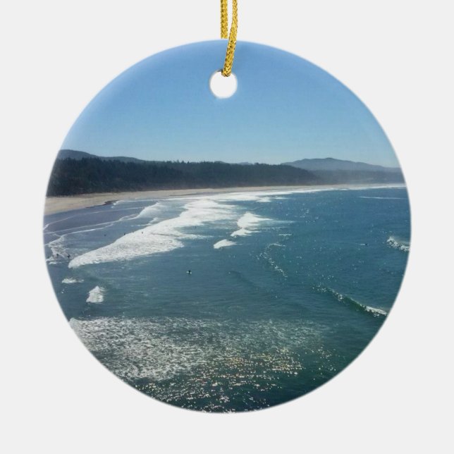 Devil's Punchbowl State Park, Oregon Coast Ceramic Ornament (Front)