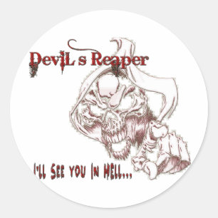 Devil's Reaper Classic Round Sticker