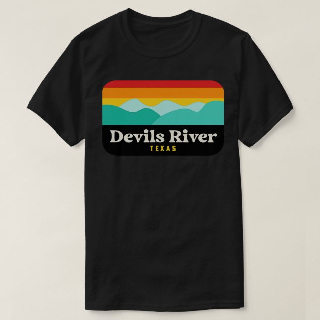 Devils River State Natural Area Texas Fishing Kaya T-Shirt (Design Front)