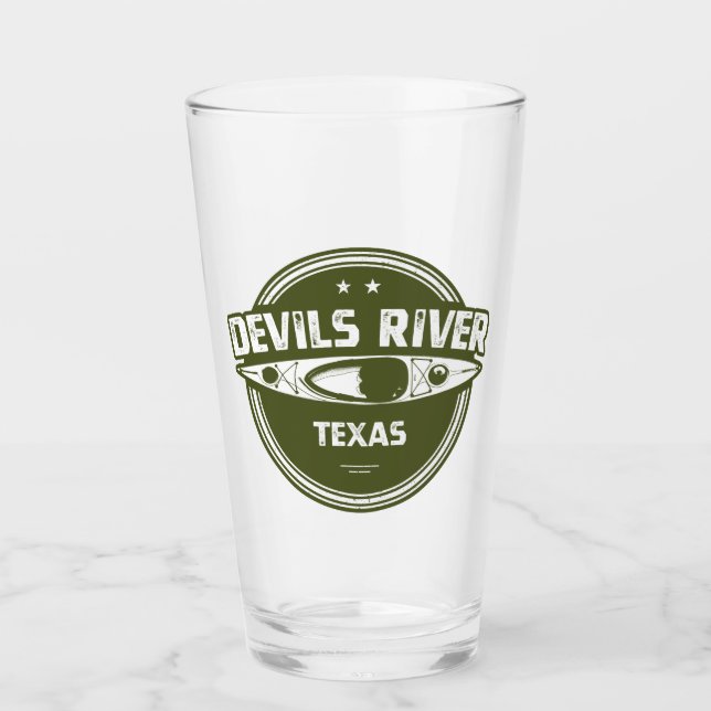 Devils River Texas Kayaking Glass (Front)