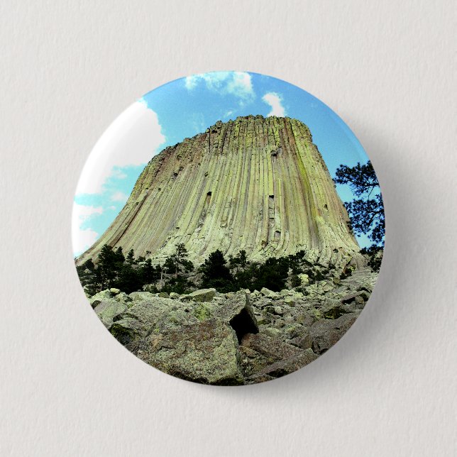 Devil's Tower 2 Inch Round Button (Front)
