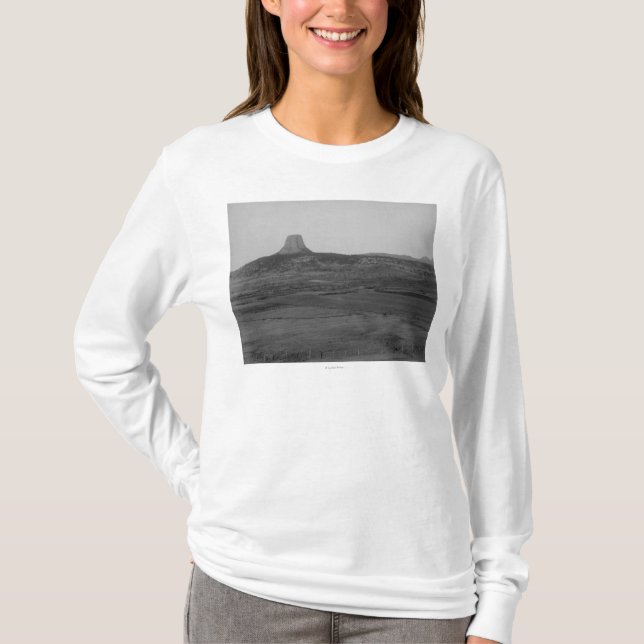 Devil's Tower 2 Miles Distant with Ranch in the T-Shirt (Front)