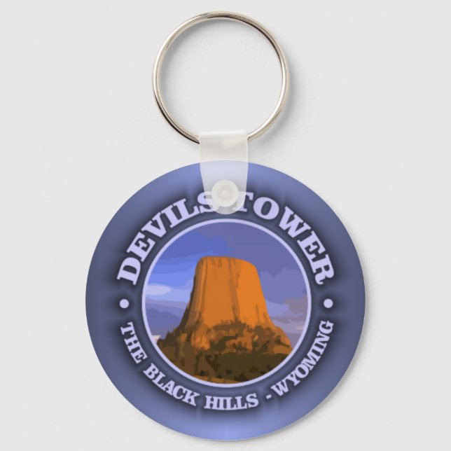 Devils Tower 3 Keychain (Front)