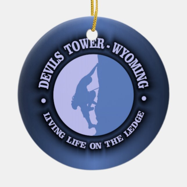 Devils Tower Ceramic Ornament (Front)