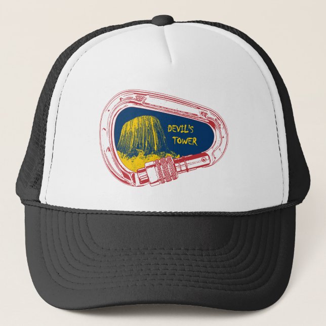Devil's Tower Climbing Carabiner Trucker Hat (Front)