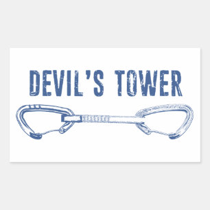 Devil's Tower Climbing Quickdraw Sticker