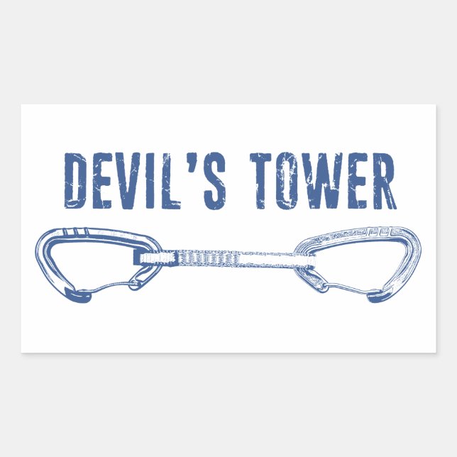 Devil's Tower Climbing Quickdraw Sticker (Front)