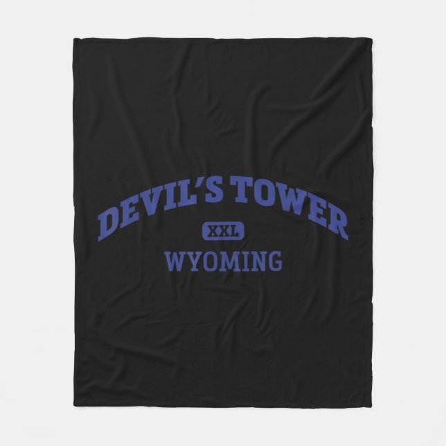 Devil's Tower College Style Rock Climbing Area Des Fleece Blanket (Front)