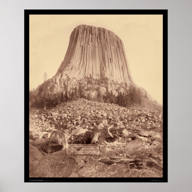 Devil's Tower from West Side WY 1890 Poster (Front)