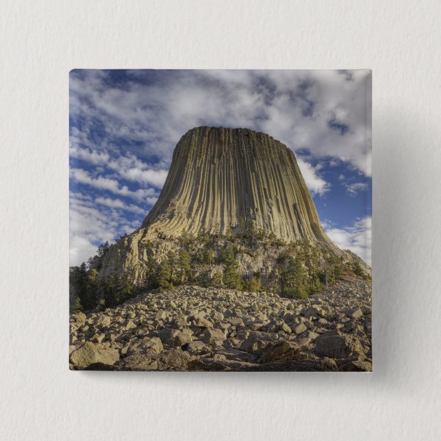 Devils Tower National Monument 2 Inch Square Button (Front)