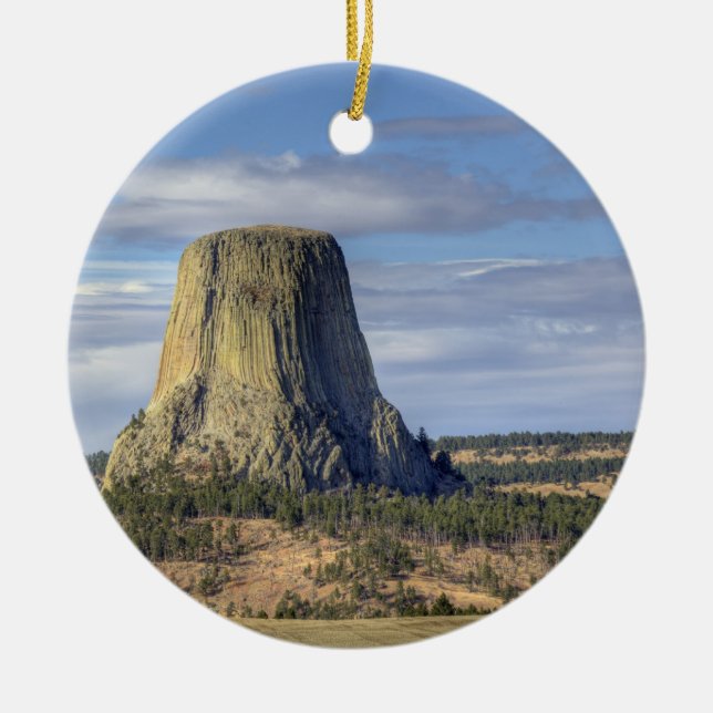 Devils Tower National Monument Ceramic Ornament (Front)