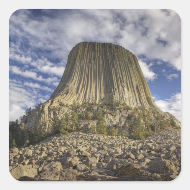 Devils Tower National Monument Square Sticker (Front)
