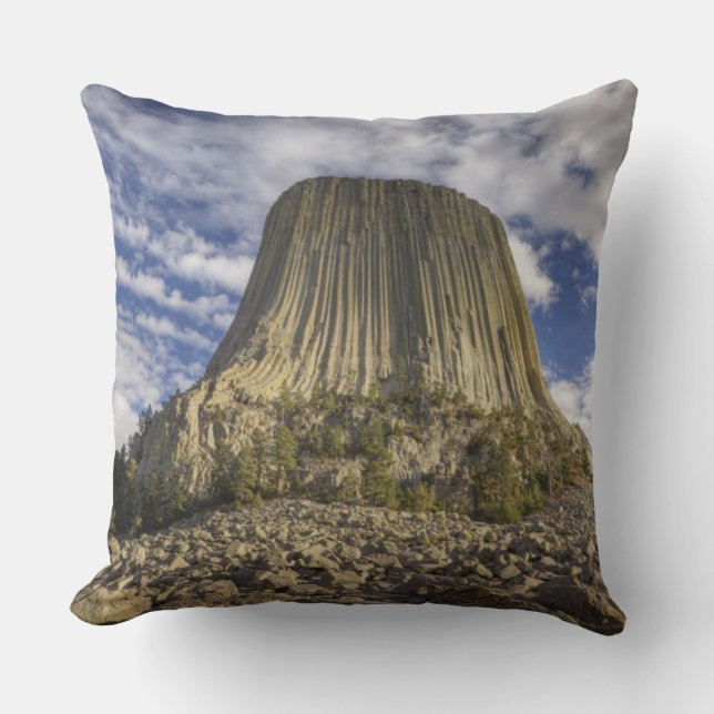 Devils Tower National Monument Throw Pillow (Front)