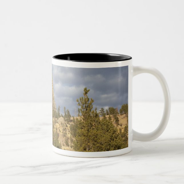 Devils Tower National Monument Two-Tone Coffee Mug (Right)