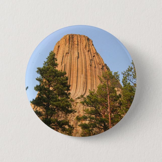 Devils Tower National Monument, Wyoming 2 Inch Round Button (Front)