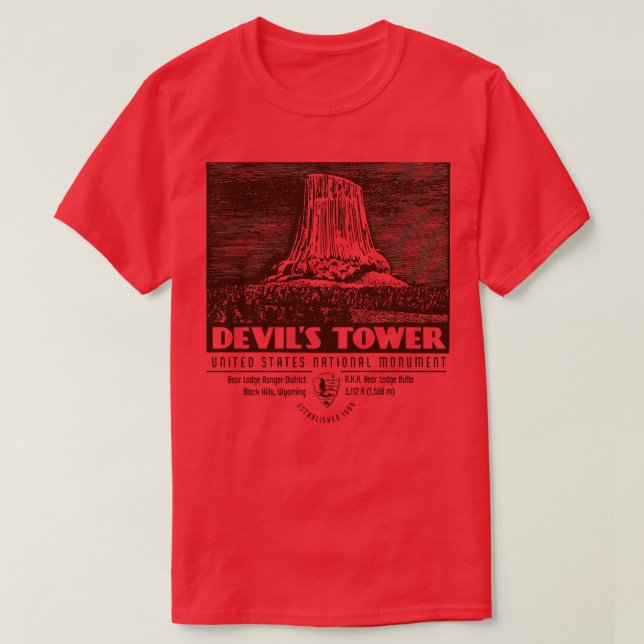 Devils Tower T-Shirt (Design Front)