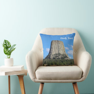 Devils Tower Throw Pillow