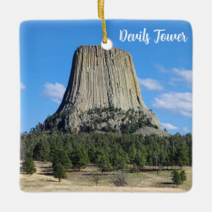 Devils Tower wishes Ceramic Ornament