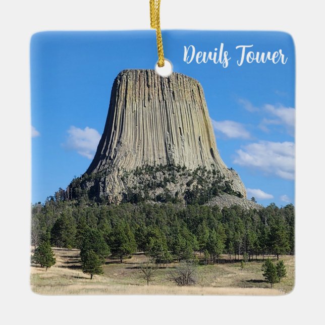 Devils Tower wishes Ceramic Ornament (Front)