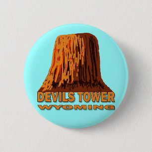 DEVILS TOWER WYOMING 2 INCH ROUND BUTTON