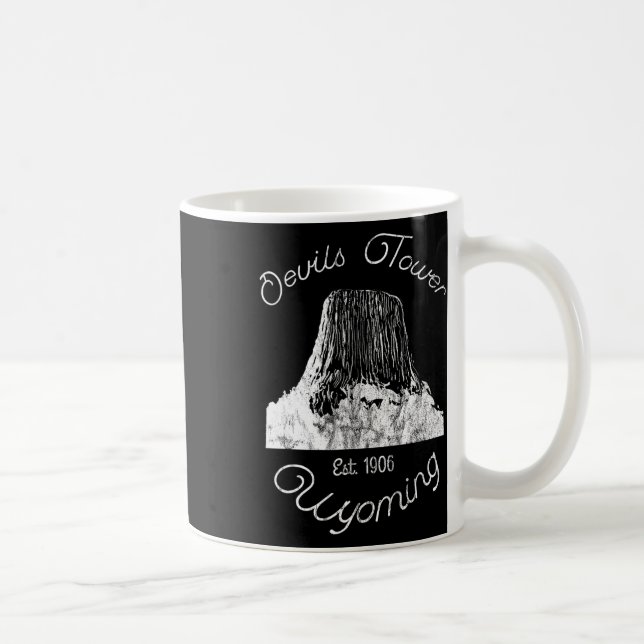 Devils Tower Wyoming National Monument Retro Vinta Coffee Mug (Right)