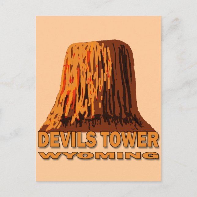 DEVILS TOWER WYOMING POSTCARD (Front)
