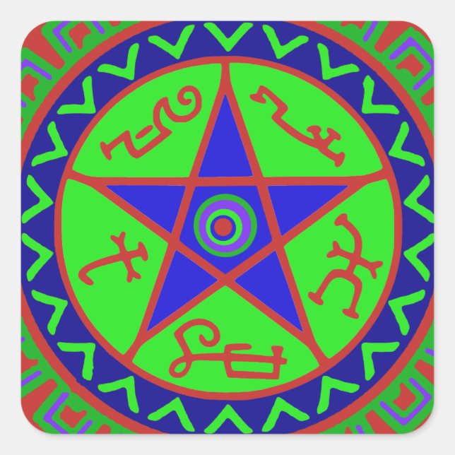 Devil's Trap Square Sticker (Front)