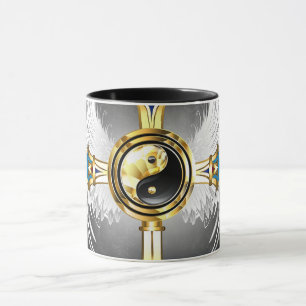 Devine Egyptian Gold Yin Yang Symbol Mug