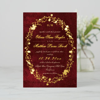 Devine Luxury Burgundy Gold Floral Wedding 