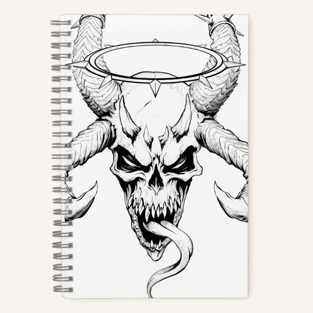 Devine Skull of Death White Notebook (Front)