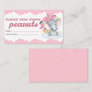 Devinez combien d'arachides carte Baby shower élép
