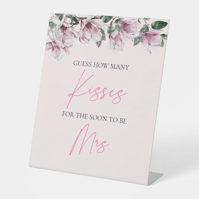 Devinez combien de baisers signe | Pink Floral Bri (Recto)