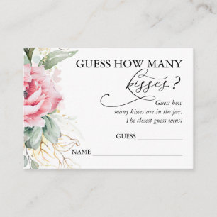 Devinez combien de baisers succulents Cartes de je