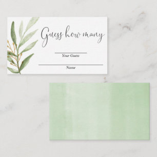 Devinez combien de cartes de baby shower en or ver