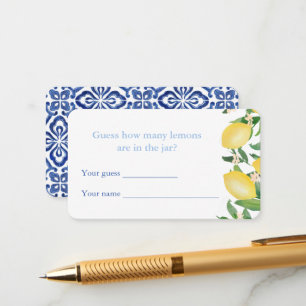 Devinez combien de citrons Wedding shower carte de