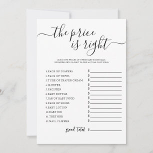 Devinez la carte de jeu Baby shower de prix