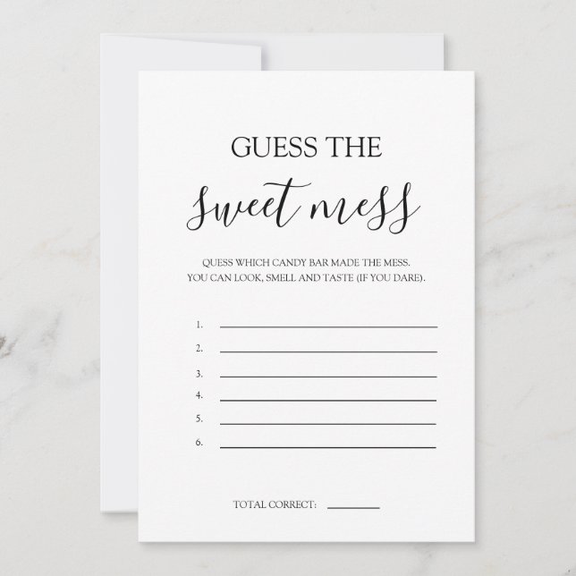 Devinez la carte de jeu Sweet Mess (Devant)