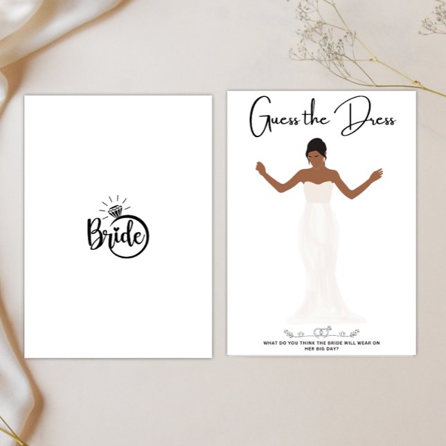 Devinez la robe nuptiale douche jeux carte (Créateur téléchargé)