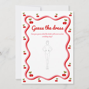 Devinez la robe Retro Cherry nuptiale Carte de jeu
