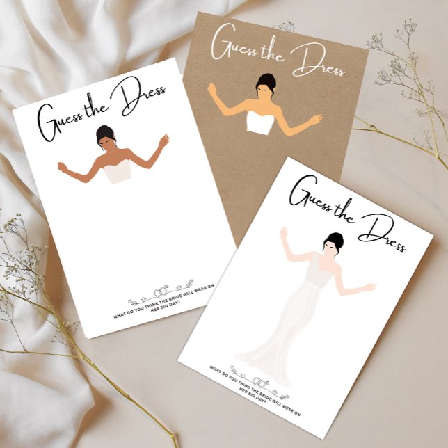 Devinez que la mariée soit une carte vestimentaire (Créateur téléchargé)