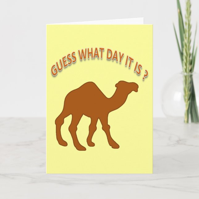 Devinez quel jour C'est Humour Carte d'anniversair (Devant)