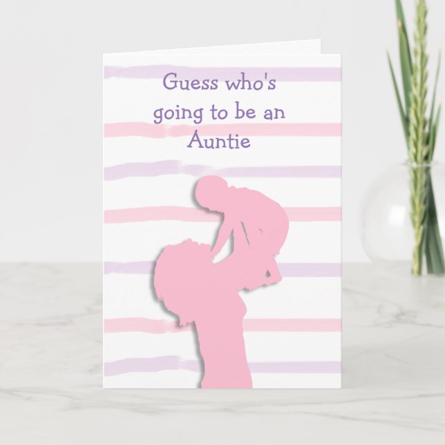 Devinez qui va être une carte de tante (Devant)